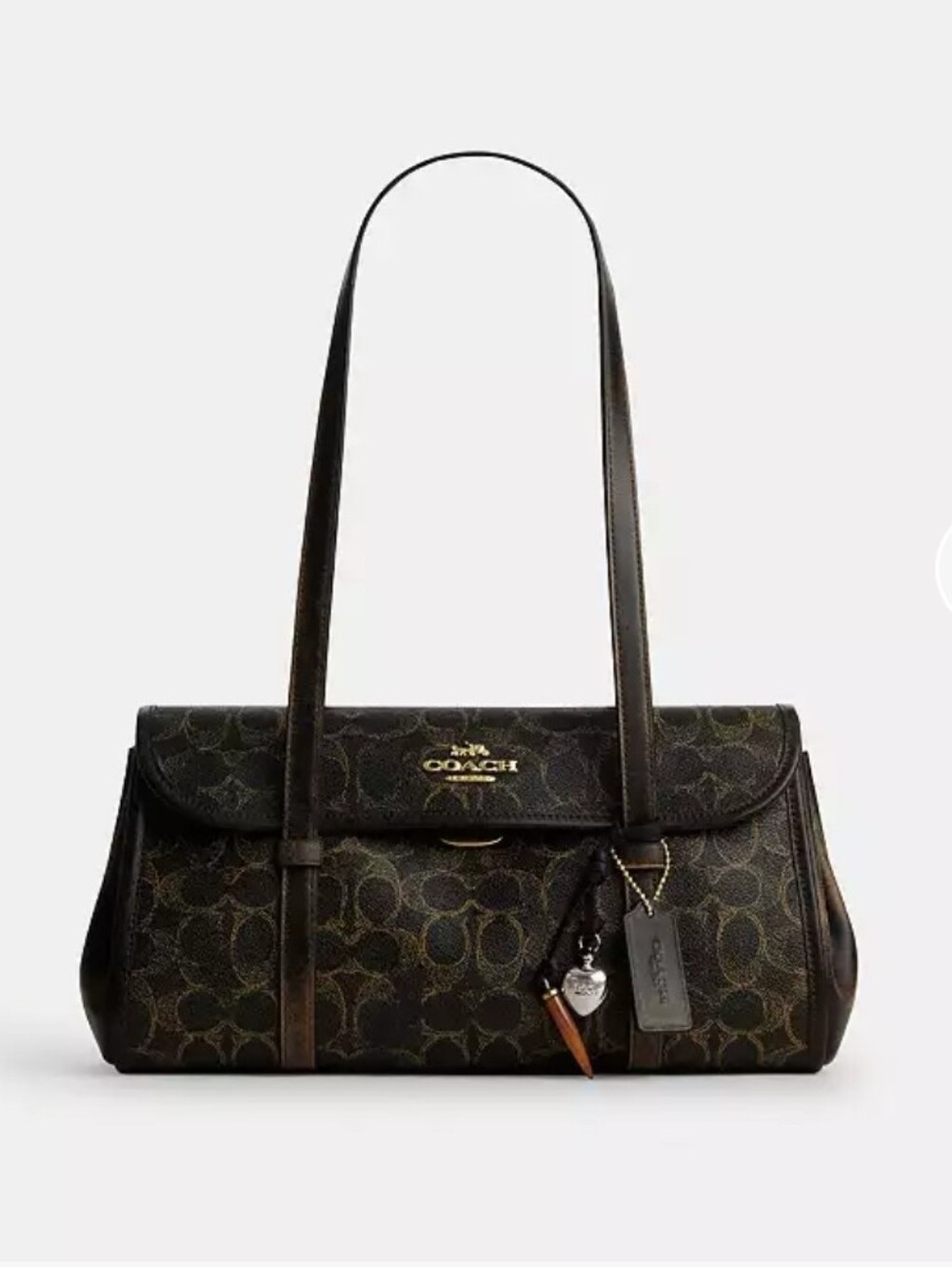 Coach Bridget Flap Shoulder Bag In Loved Signature Canvas